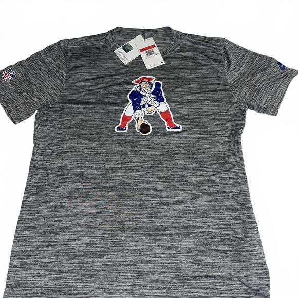 New Nike New England Patriots Throwback 1960s Heathered NFL T-Shirt Men’s Large - Picture 4 of 9